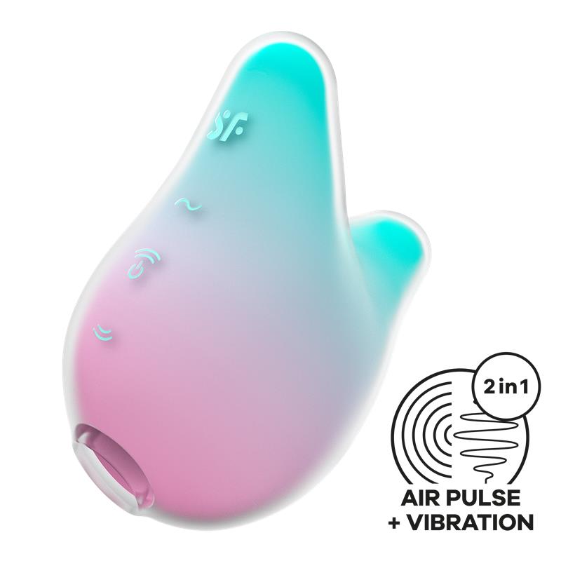 SATISFYER - CLIT SUCKER MERMAID VIBES MINT AND PINK