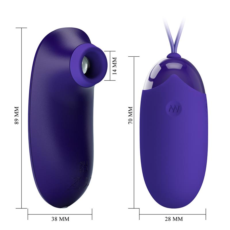 PRETTYLOVE - CLITORIS SUCKER AND EGG VIBRATOR