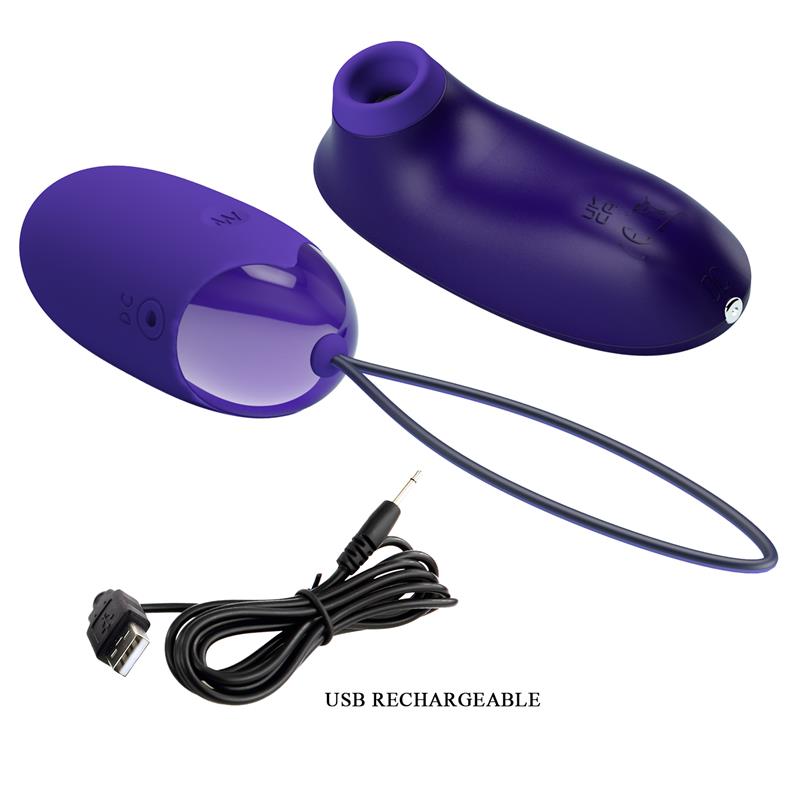 PRETTYLOVE - CLITORIS SUCKER AND EGG VIBRATOR