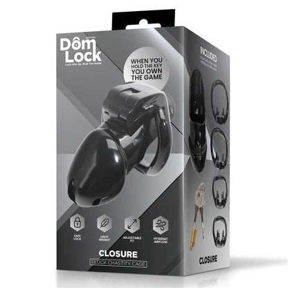 DOMLOCK - CLOSURE CHASTITY CAGE WITH INTERNAL LOCK