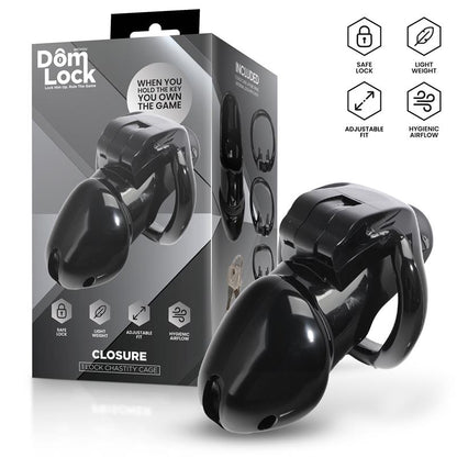 DOMLOCK - CLOSURE CHASTITY CAGE WITH INTERNAL LOCK