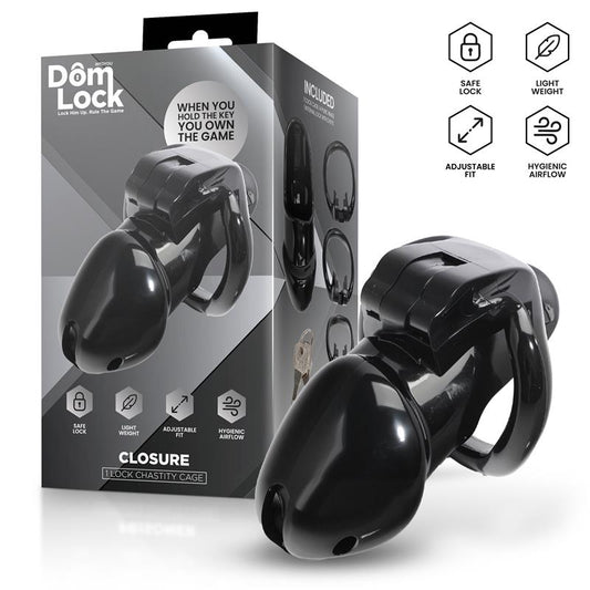 DOMLOCK - CLOSURE CHASTITY CAGE WITH INTERNAL LOCK