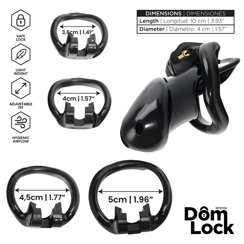 DOMLOCK - CLOSURE CHASTITY CAGE WITH INTERNAL LOCK