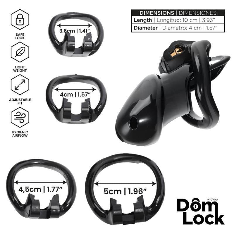 DOMLOCK - CLOSURE CHASTITY CAGE WITH INTERNAL LOCK