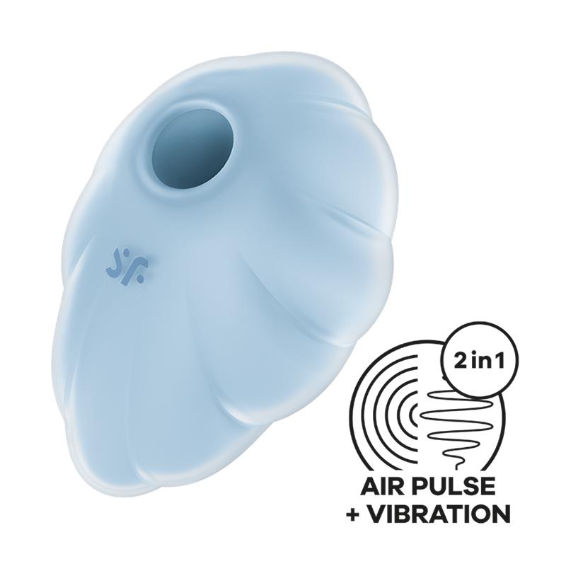 SATISFYER - CLOUD DANCER CLIT SUCKER AND VIBE BLUE