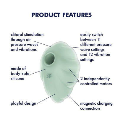 SATISFYER - CLOUD DANCER CLIT SUCKER AND VIBE MINT