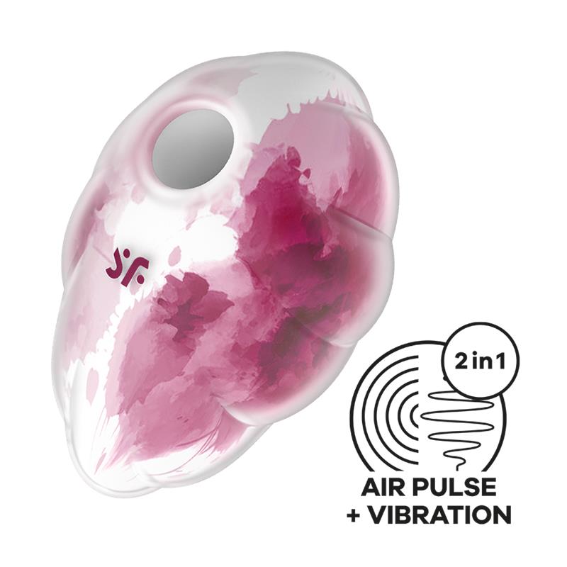 SATISFYER - CLOUD DANCER CLIT SUCKER AND VIBE RED PRINT