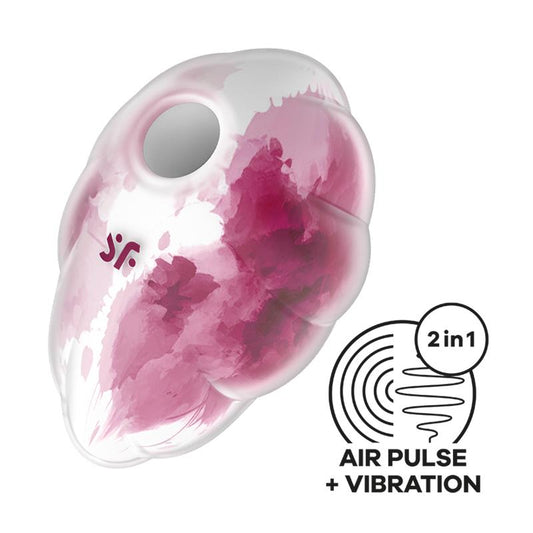 SATISFYER - CLOUD DANCER CLIT SUCKER AND VIBE RED PRINT