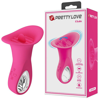 PRETTY LOVE - CLYDE ORAL VIBRATOR VIBRATING TONGUE 12 VIBRATIONS PINK