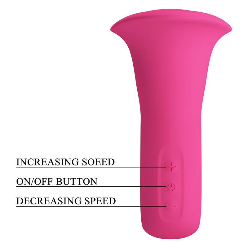 PRETTY LOVE - CLYDE ORAL VIBRATOR VIBRATING TONGUE 12 VIBRATIONS PINK
