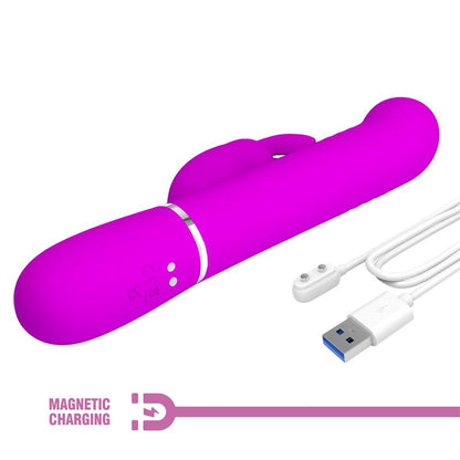 PRETTYLOVE - COALE THRUSTING AND ROTATING RABBIT VIBRATOR USB