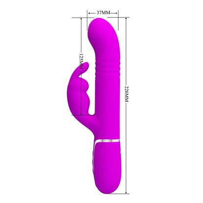 PRETTYLOVE - COALE THRUSTING AND ROTATING RABBIT VIBRATOR USB