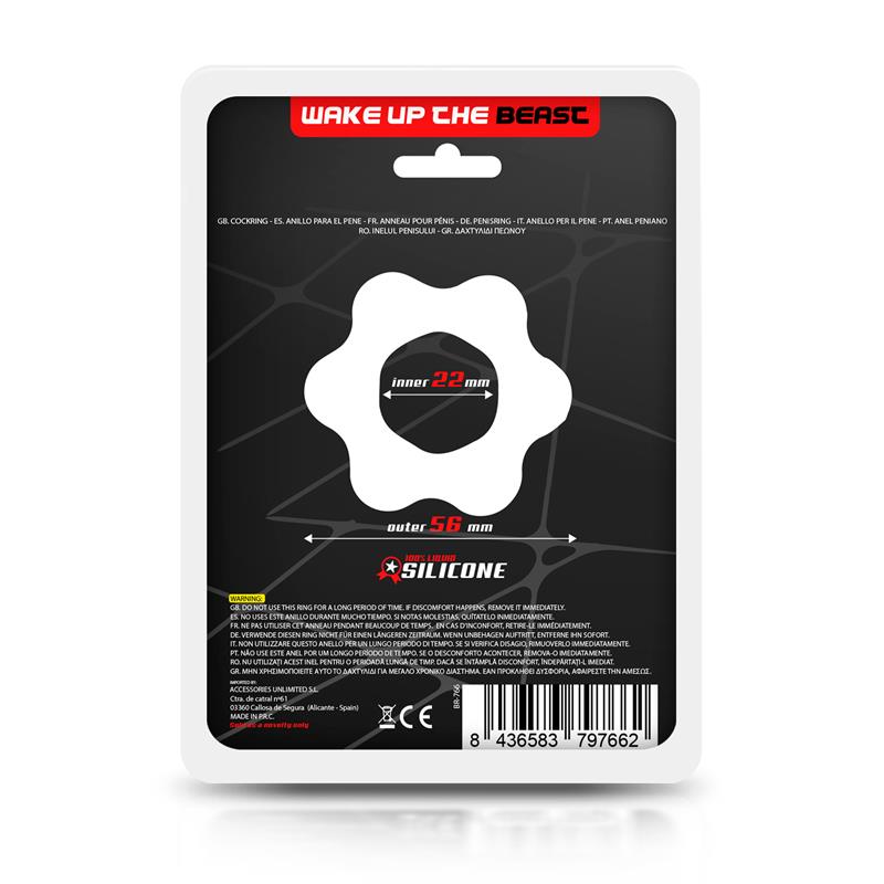 BEAST RINGS - COCK RING LIQUID SILICONE 2.2 CM BLACK