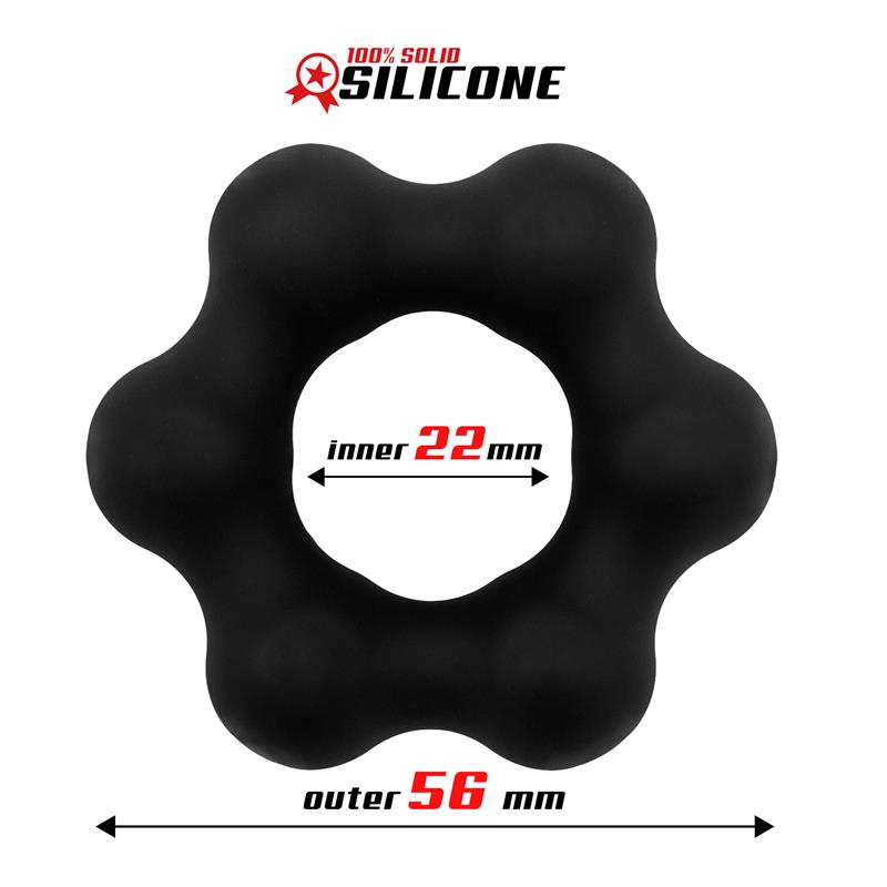 BEAST RINGS - COCK RING LIQUID SILICONE 2.2 CM BLACK