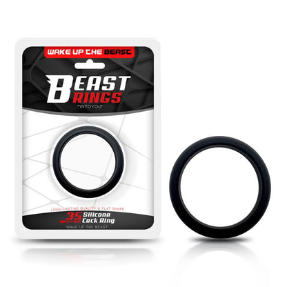 BEAST RINGS - ANNEAU PÉNIS EN SILICONE PLEIN 3,5 CM NOIR
