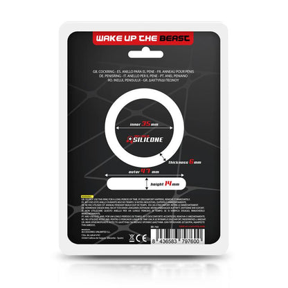 BEAST RINGS - ANNEAU PÉNIS EN SILICONE PLEIN 3,5 CM NOIR