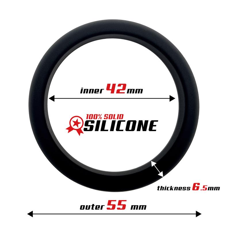 BEAST RINGS - COCK RING SOLID SILICONE 4.2 CM BLACK