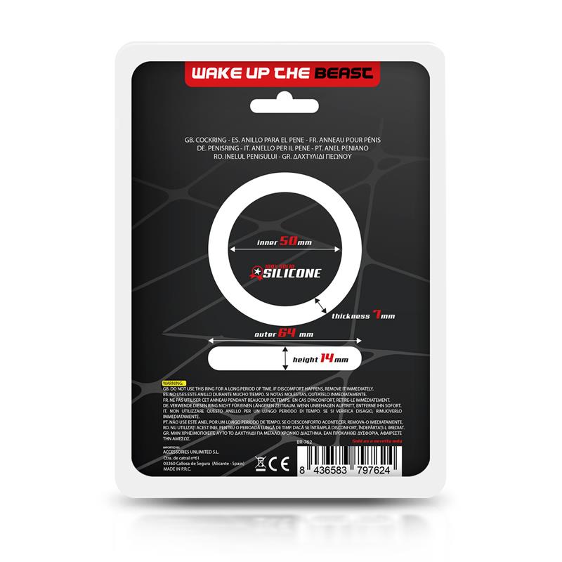 BEAST RINGS - COCK RING SOLID SILICONE 5 CM BLACK