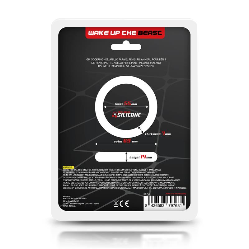 BEAST RINGS - COCK RING SOLID SILICONE 5.5 CM BLACK