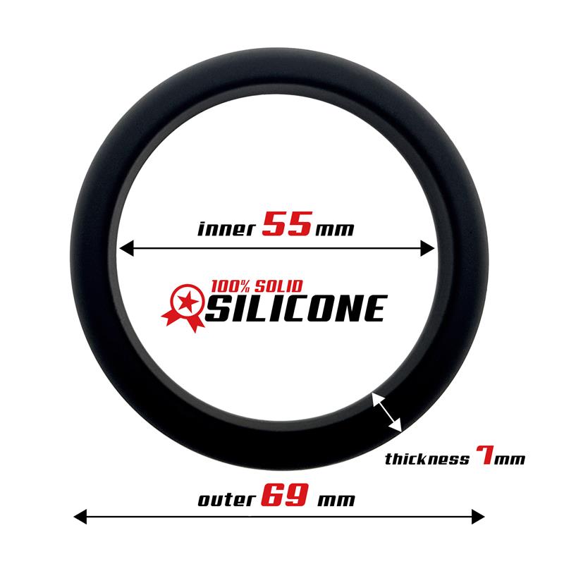 BEAST RINGS - COCK RING SOLID SILICONE 5.5 CM BLACK