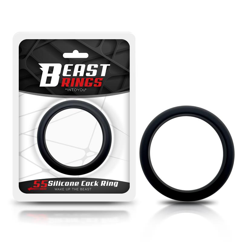 BEAST RINGS - COCK RING SOLID SILICONE 5.5 CM BLACK
