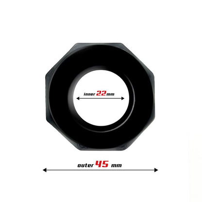 BEAST RINGS - COCK RING SUPER FLEXIBLE POLYGONAL 2.2 CM BLACK