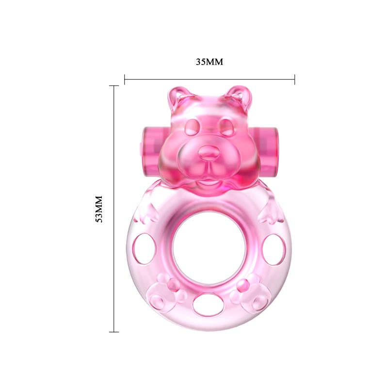 BAILE - COCK RING WITH VIBRATING BULLET BEAR
