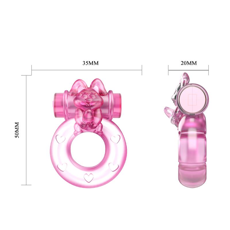 BAILE - COCK RING WITH VIBRATING BULLET RABBIT