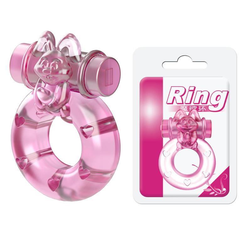 BAILE - COCK RING WITH VIBRATING BULLET RABBIT