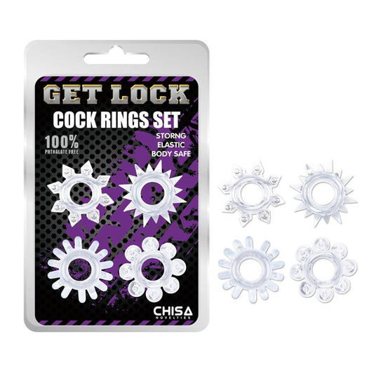 CHISA - COCK RINGS SET-CLEAR