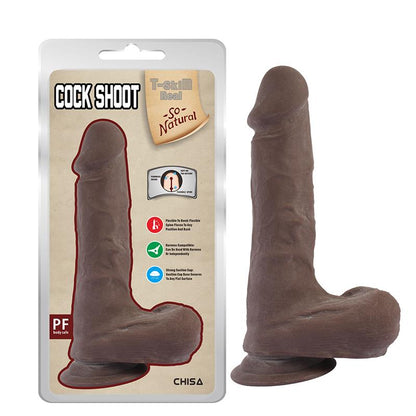 CHISA - COCK SHOOT DUAL-DENSITY DILDO BROWN 20CM