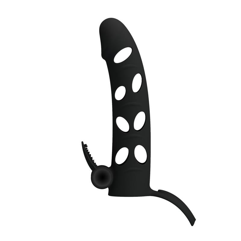 PRETTYLOVE - COCK SLEEVE WITH BULLET BLACK