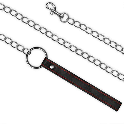 LOVETOY - COLLAR AND LEASH BONDAGE BLACK