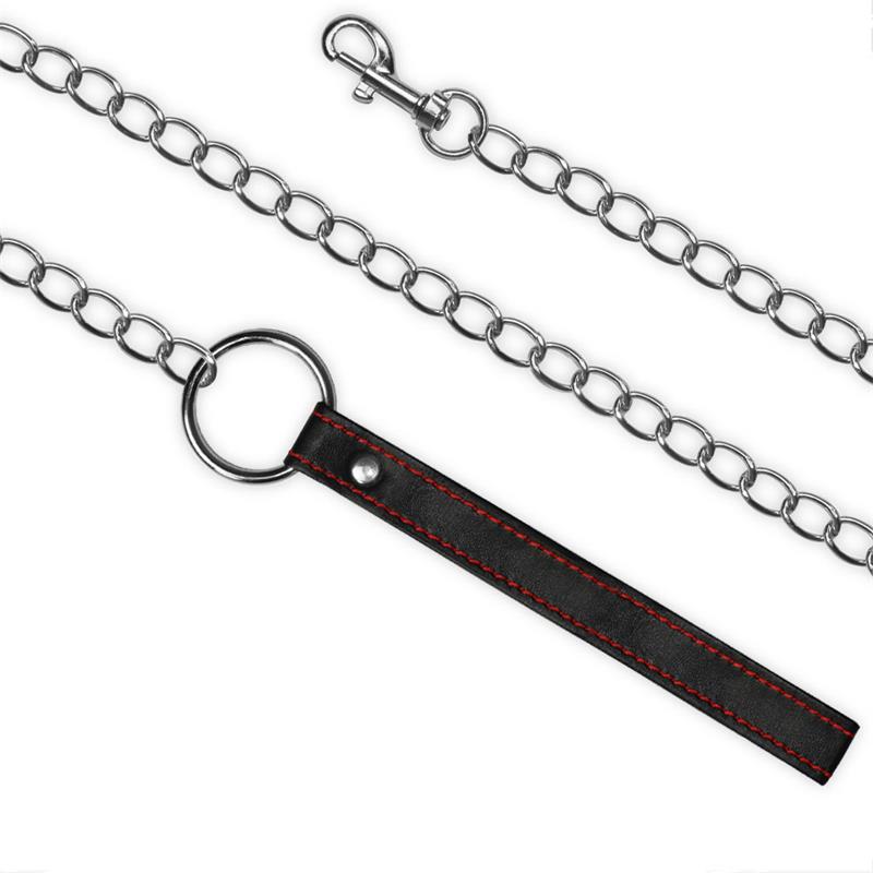 LOVETOY - COLLAR AND LEASH BONDAGE BLACK