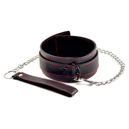 LOVETOY - COLLAR AND LEASH BONDAGE BLACK