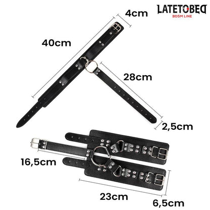 LATETOBED BDSM LINE - COLLAR AND WIRST RESTRAINTS