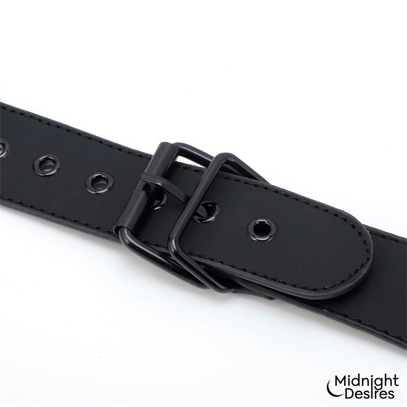 MIDNIGHT DESIRES - COLLAR AND WRIST CUFFS BODY RESTRAINT SET
