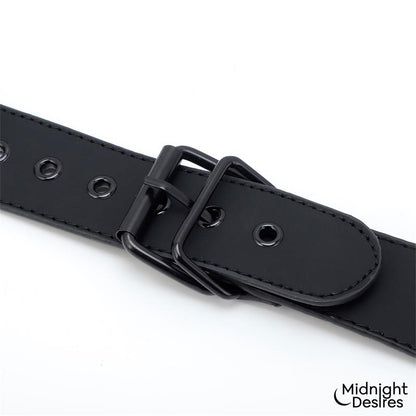 MIDNIGHT DESIRES - COLLAR AND WRIST CUFFS BODY RESTRAINT SET
