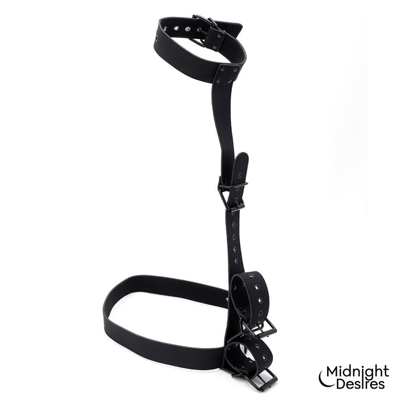 MIDNIGHT DESIRES - COLLAR AND WRIST CUFFS BODY RESTRAINT SET