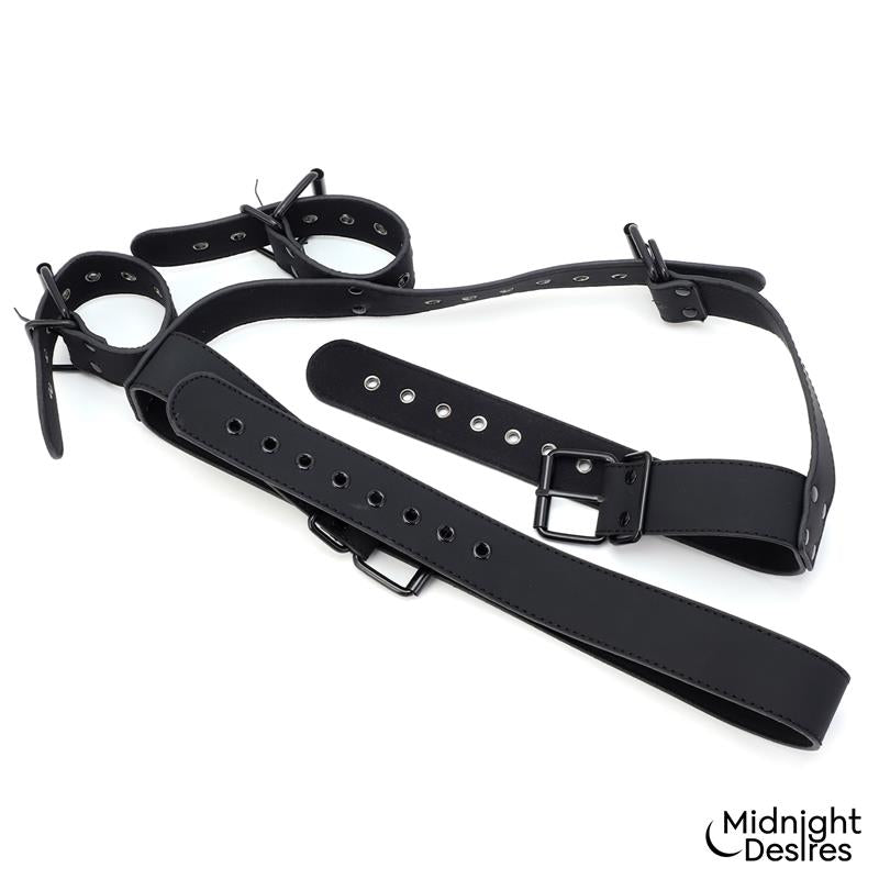 MIDNIGHT DESIRES - COLLAR AND WRIST CUFFS BODY RESTRAINT SET