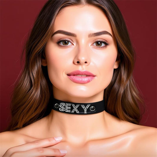 COQUETTE CHIC DESIRE - SEXY VEGAN LEATHER CHOKER