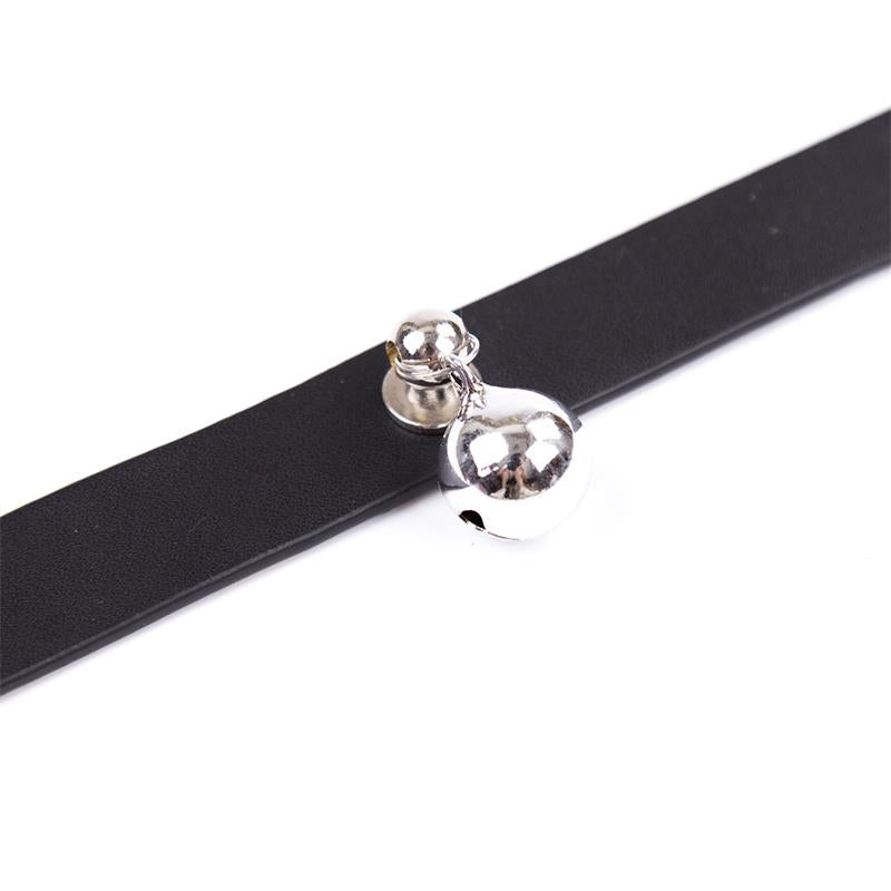 LATETOBED BDSM LINE - COLLAR WITH BELL ADJUSTABLE 43 CM BLACK