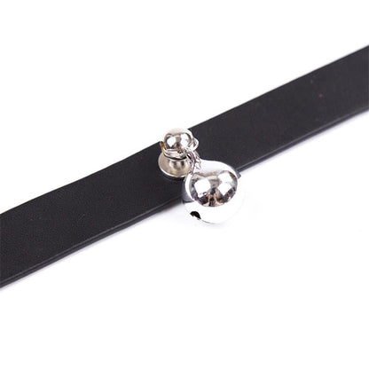 LATETOBED BDSM LINE - COLLAR WITH BELL ADJUSTABLE 43 CM BLACK