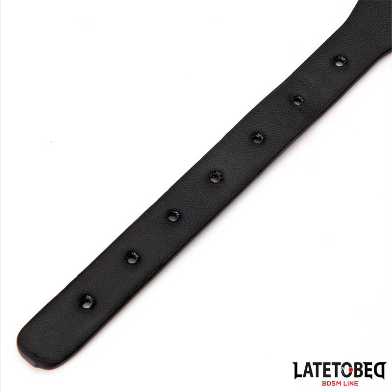 LATETOBED BDSM LINE - COLLAR WITH BELL AND LEASH