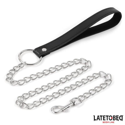LATETOBED BDSM LINE - COLLAR WITH BELL AND LEASH