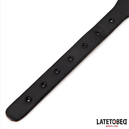 LATETOBED BDSM LINE - COLLAR WITH BELL AND LEASH
