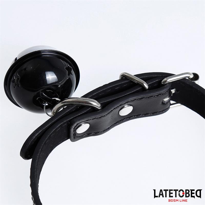 LATETOBED BDSM LINE - COLLAR WITH BELL BLACK ADJUSTABLE