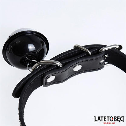 LATETOBED BDSM LINE - COLLAR WITH BELL BLACK ADJUSTABLE