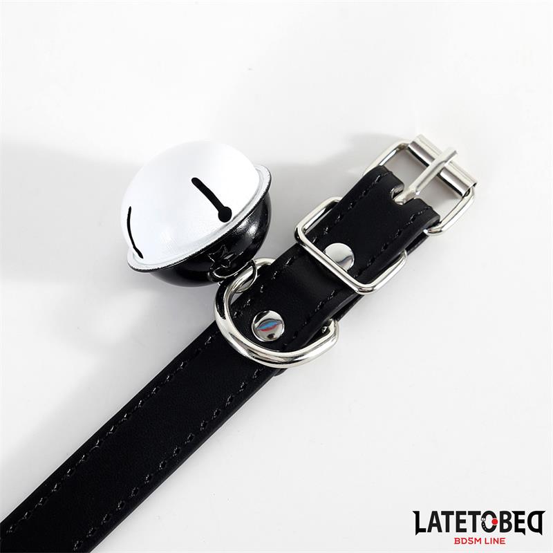 LATETOBED BDSM LINE - COLLAR WITH BELL BLACK ADJUSTABLE