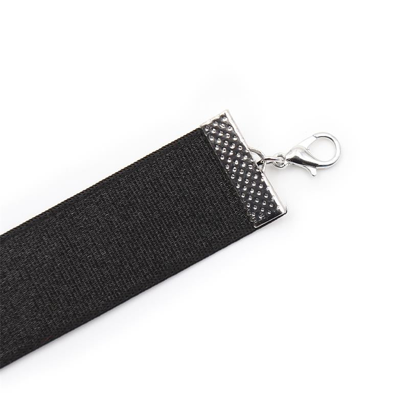 LATETOBED BDSM LINE - COLLAR WITH BOW AND BELL 36 CM SIZE L BLACK